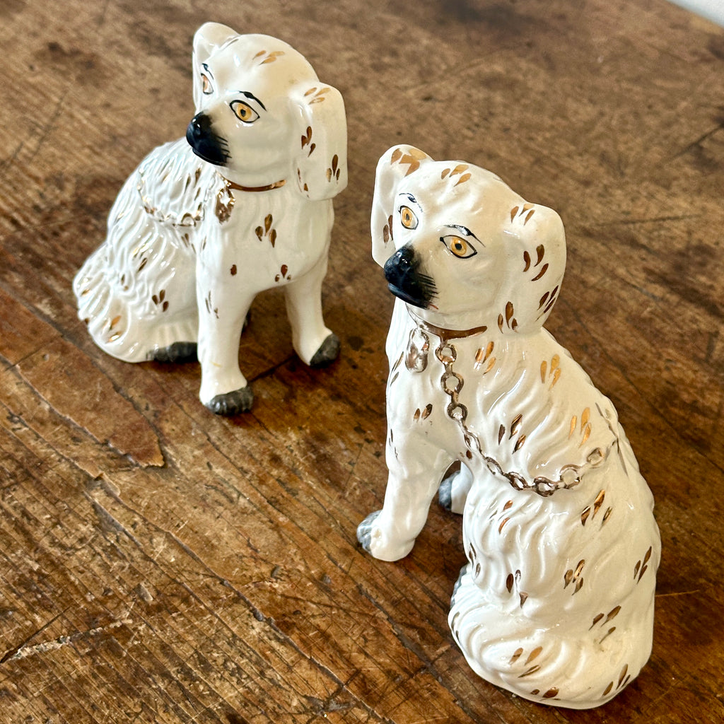 A Pair of 19th Century Staffordshire Spaniels