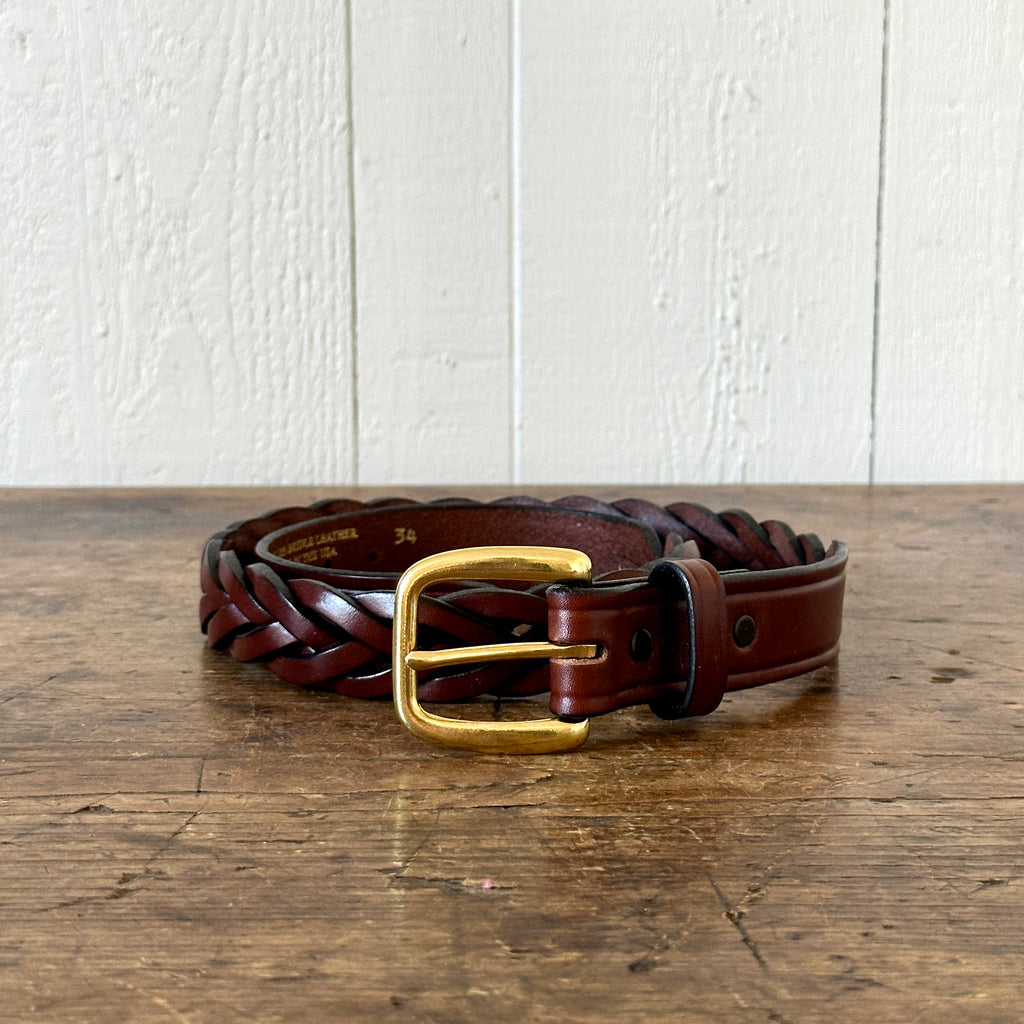 Braided 1.25-Inch Leather Belt