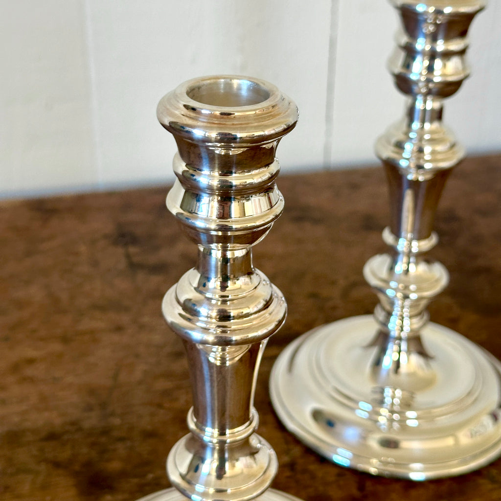 Queen Anne 7.5" Silver Candlesticks