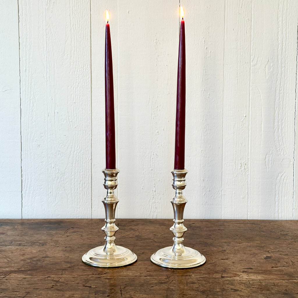 Queen Anne 7.5" Silver Candlesticks