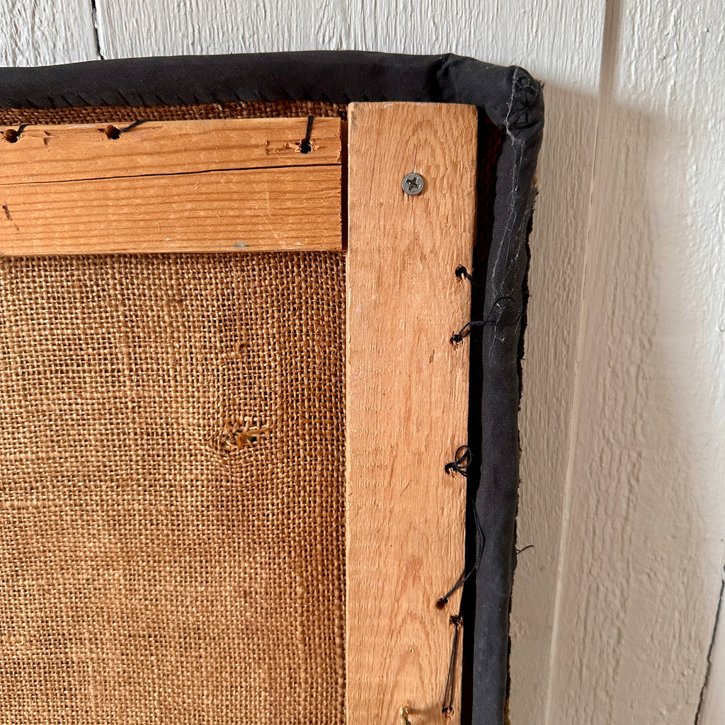 Hand-Hooked Horse Rug on Frame