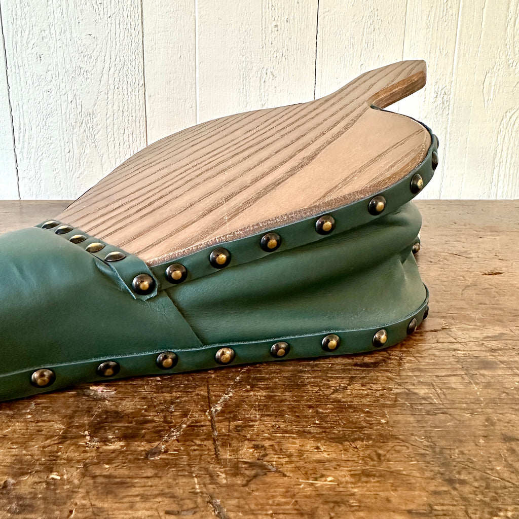 Traditional Green Leather Fire Bellows