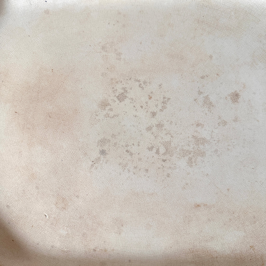 Large Stained Ironstone Platter with Cut Corners - 20.5"