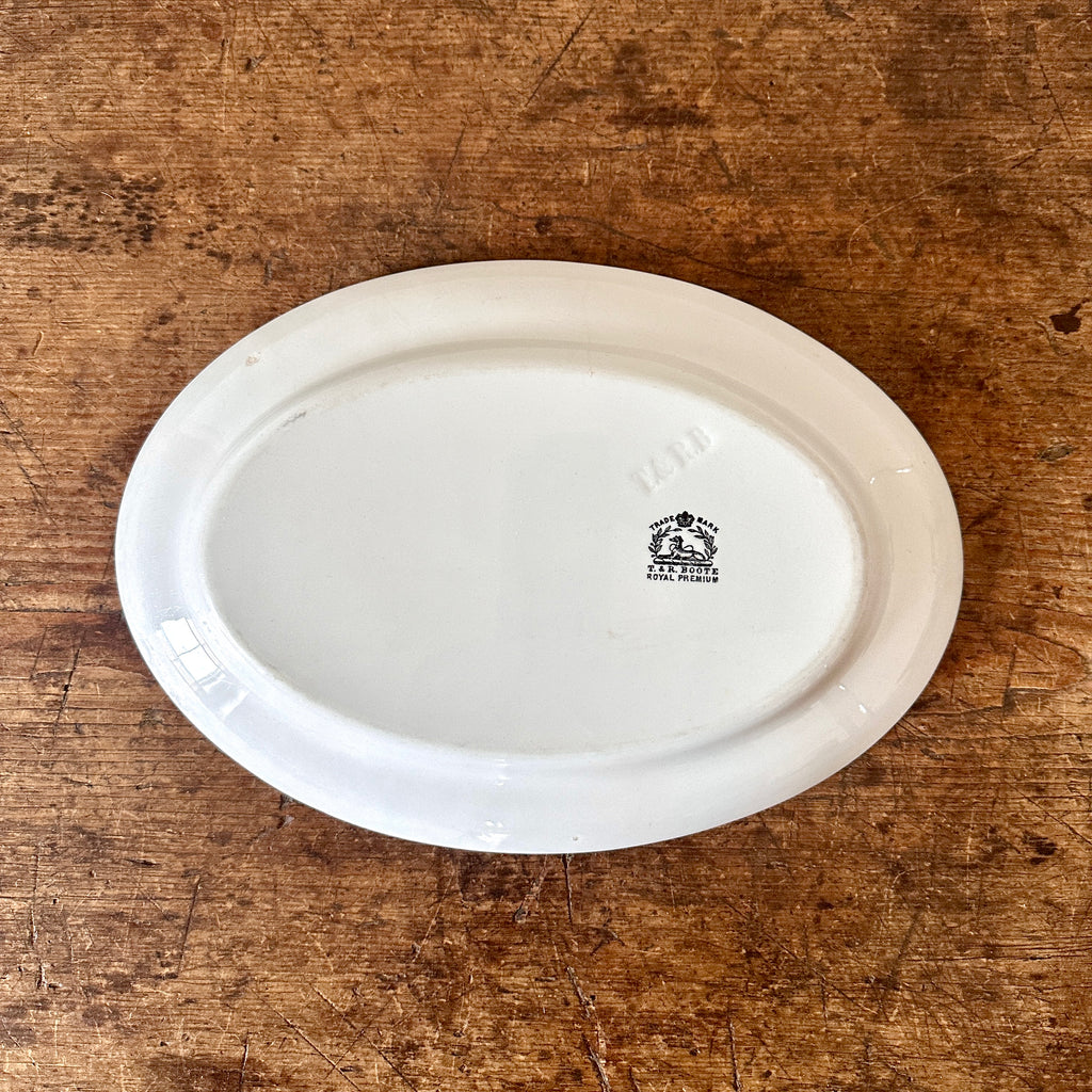 Oval English Ironstone Platter - 14.25"