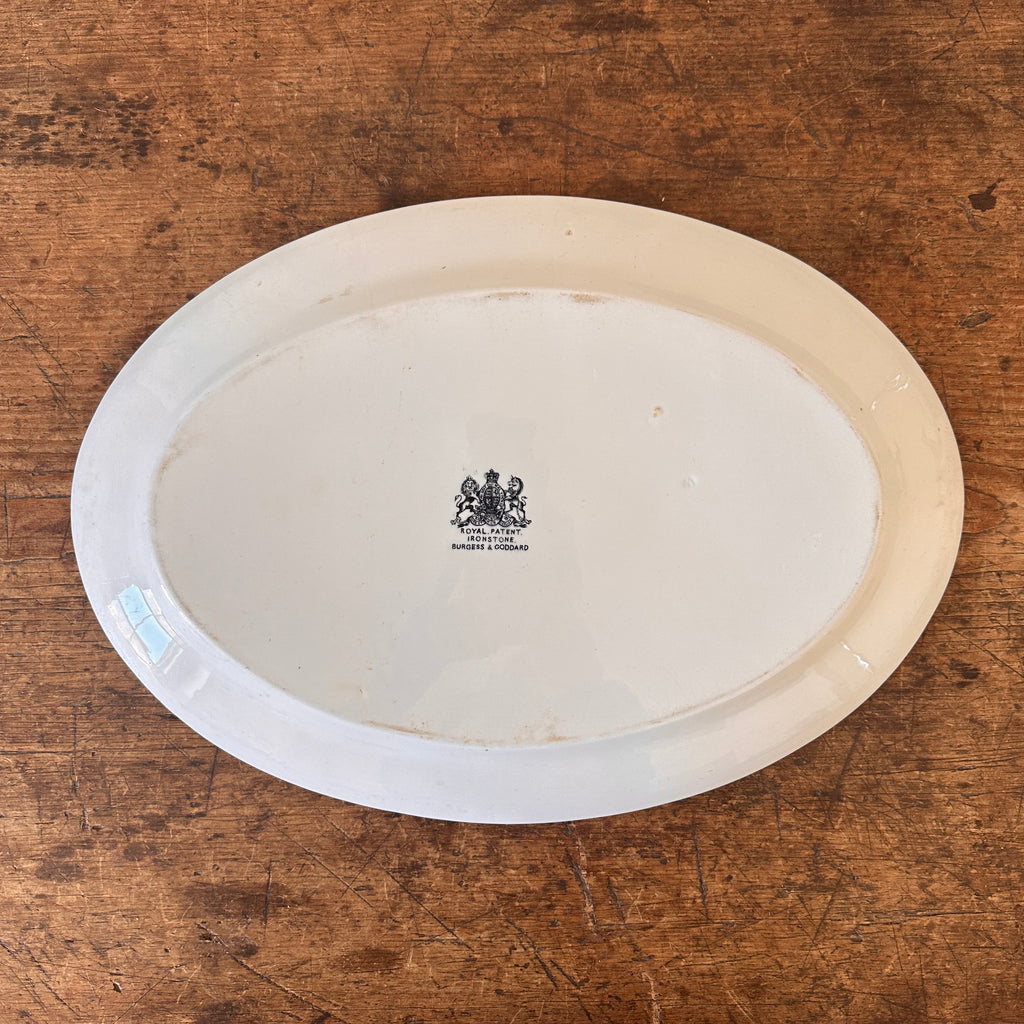 Oval English Ironstone Platter - 16.75"