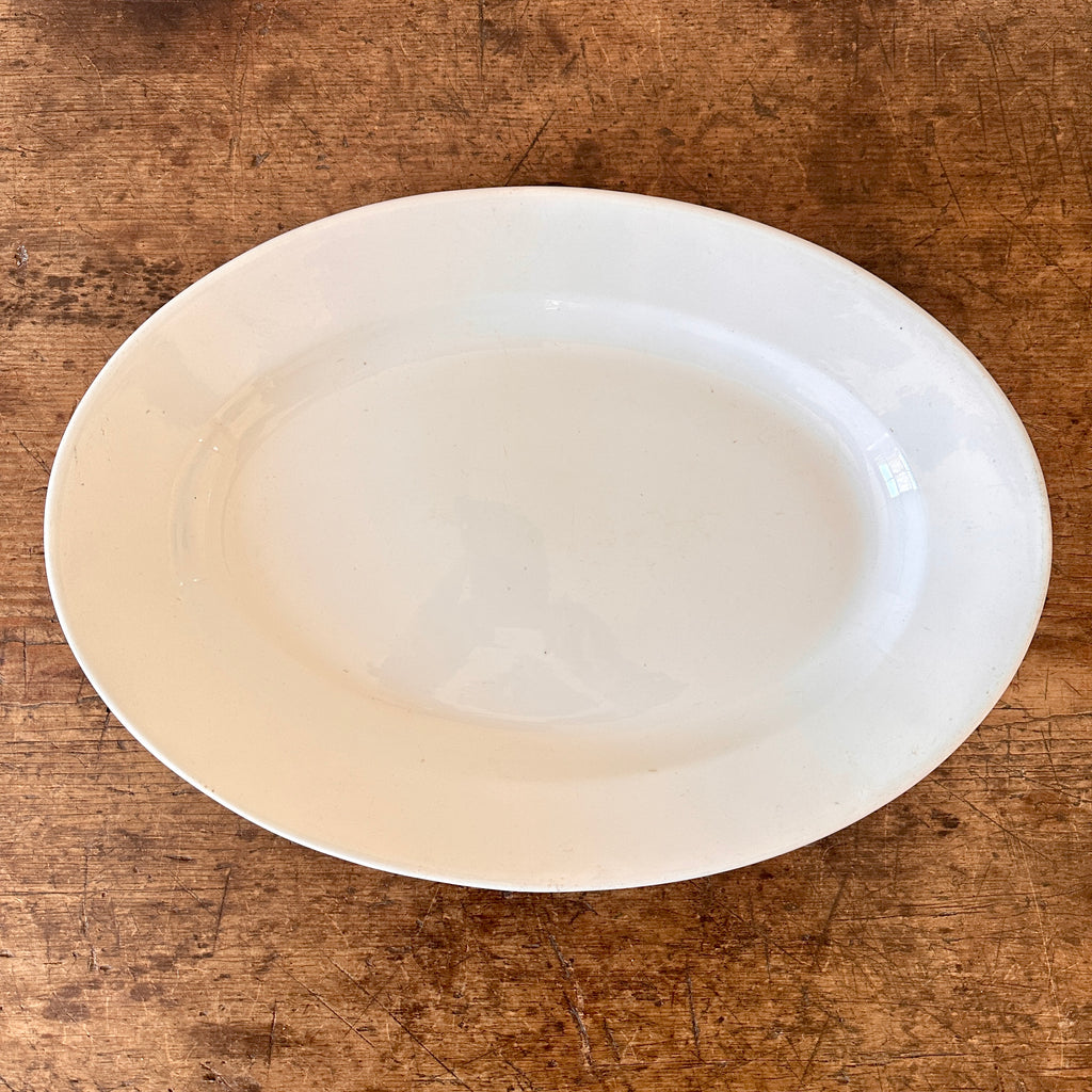Vintage Oval Ironstone Platter - 18"