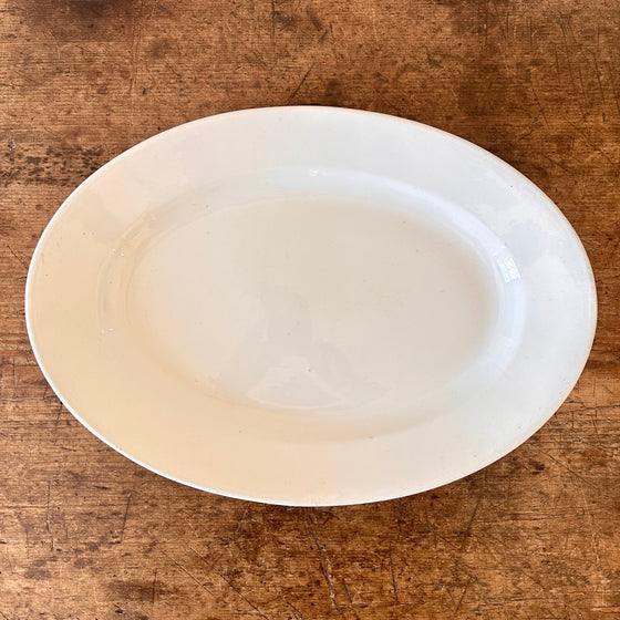 Vintage Oval Ironstone Platter - 18"