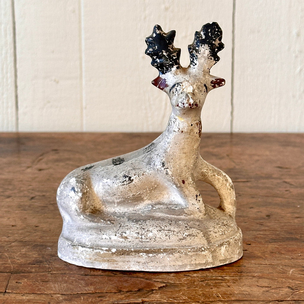 19th C American Chalkware Deer