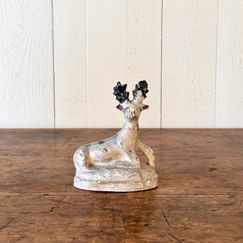 19th C American Chalkware Deer
