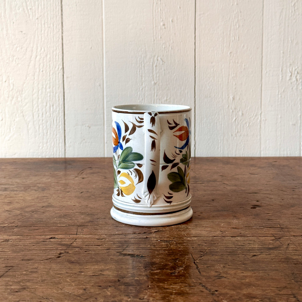 Early Polychrome Pearlware Tankard