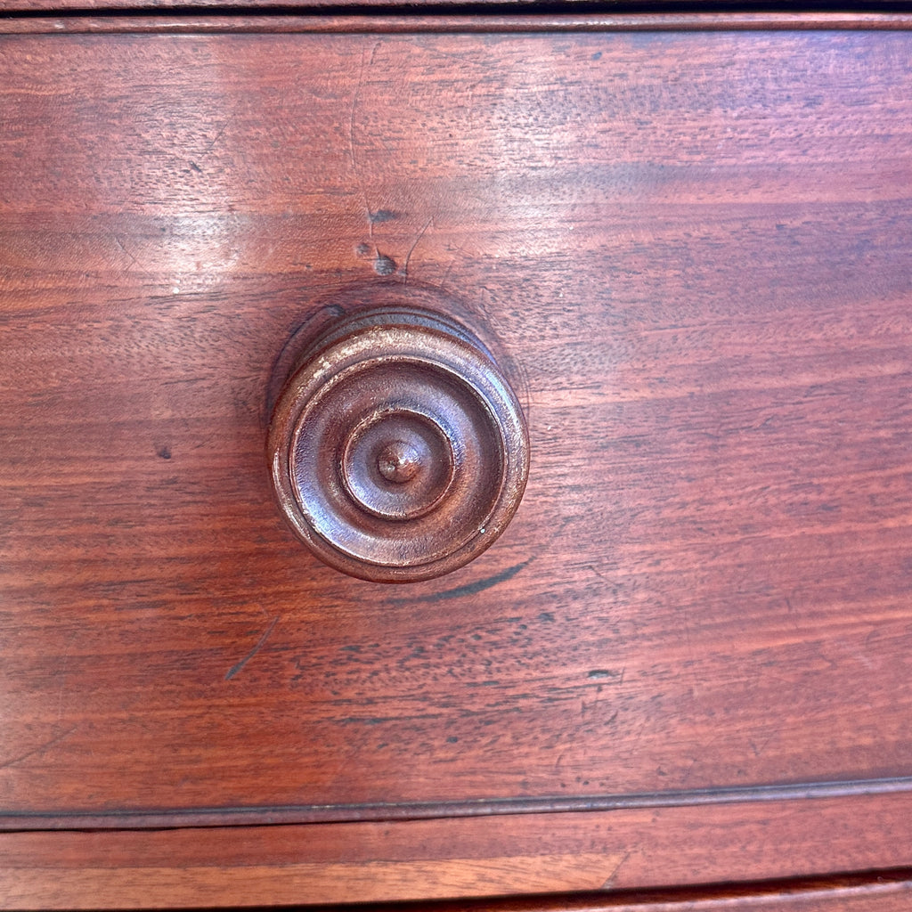 English Regency Bow Front Chest of Drawers