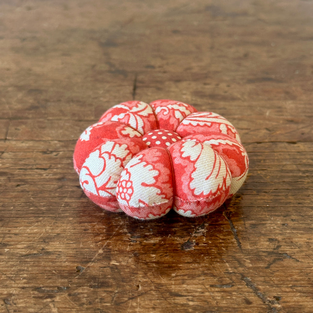 Red Damas Fabric Pin Cushion