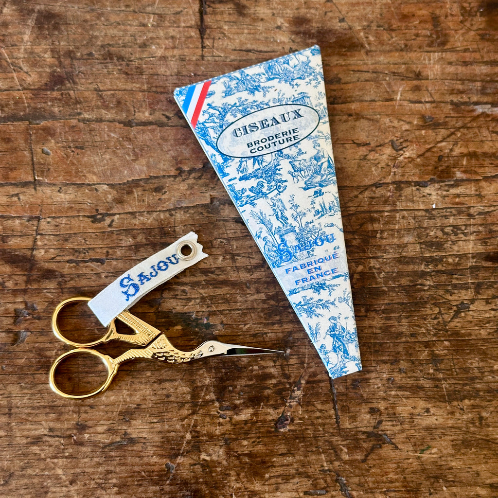 Small Gilded Stork Embroidery Scissors