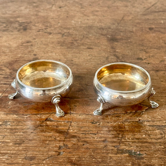 Pair of Georgian Sterling Silver Salt Cellars