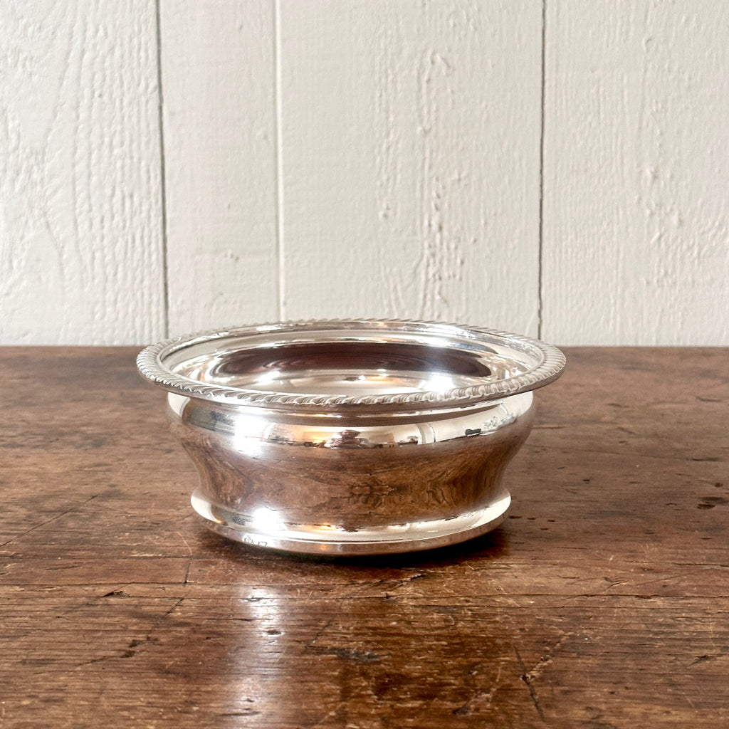 Large Vintage Wine Coaster with Gadroon Border