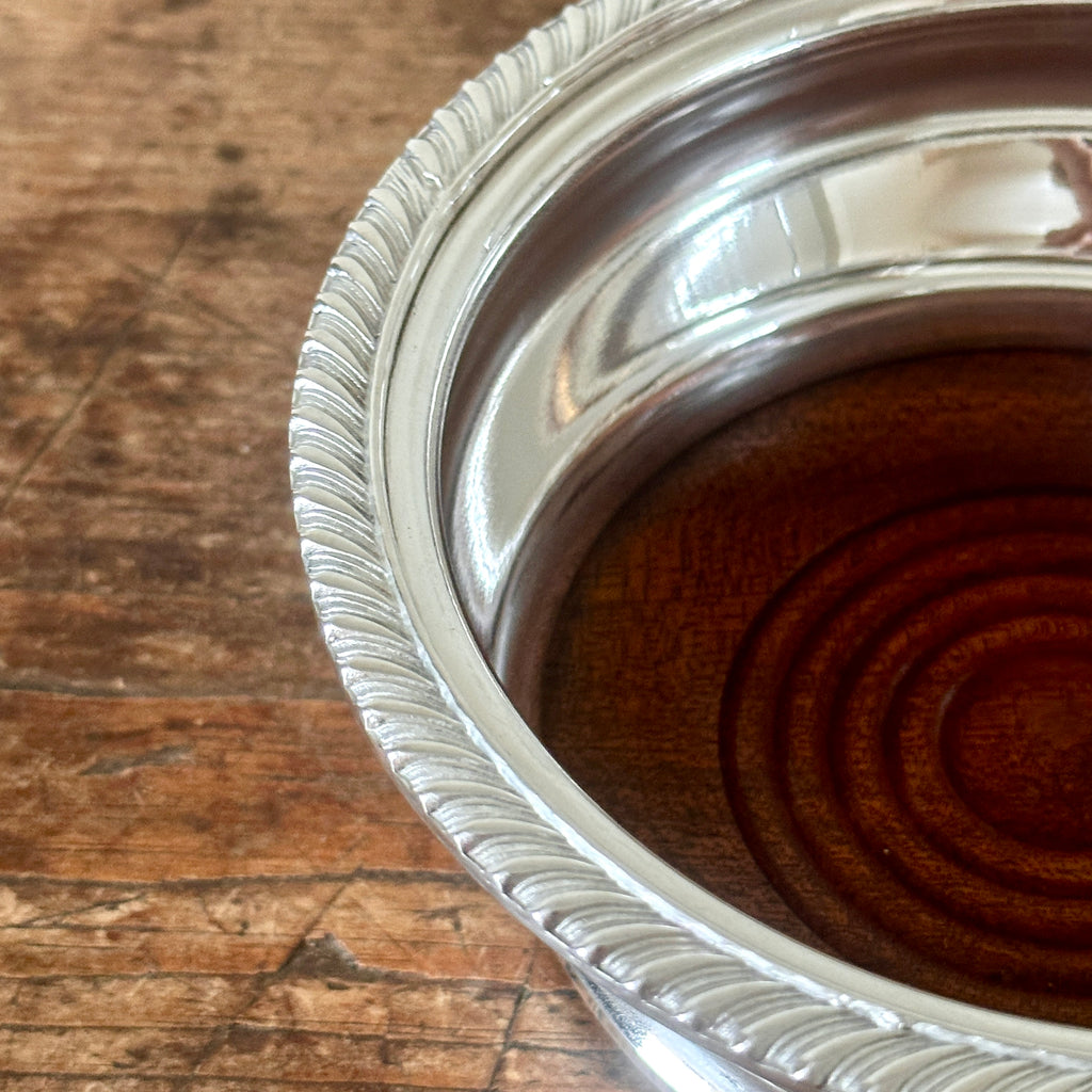 Large Vintage Wine Coaster with Gadroon Border