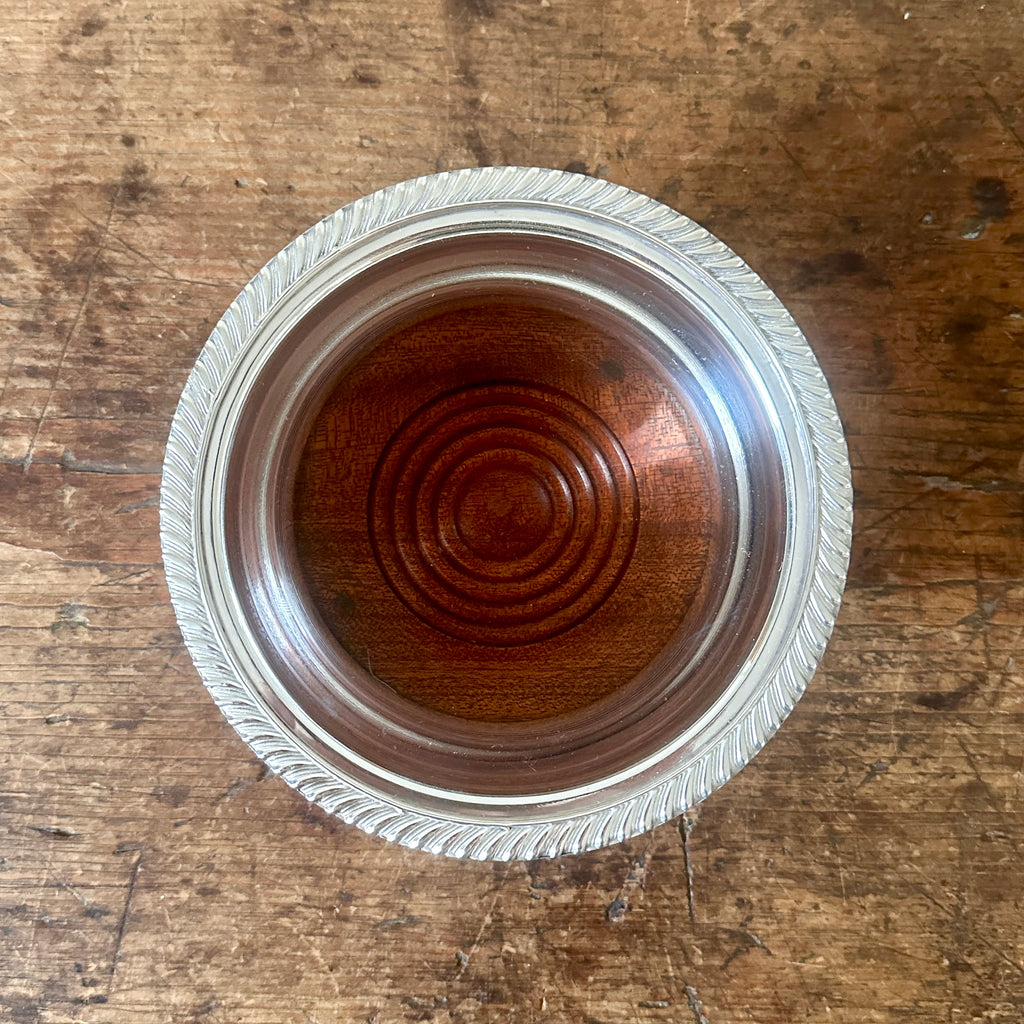 Large Vintage Wine Coaster with Gadroon Border