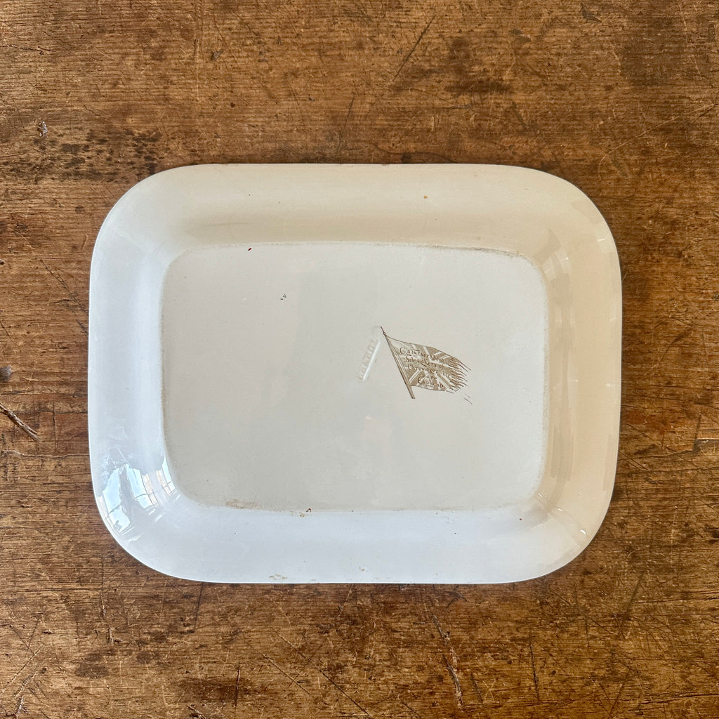 English Ironstone Platter with Colorful Floral Design