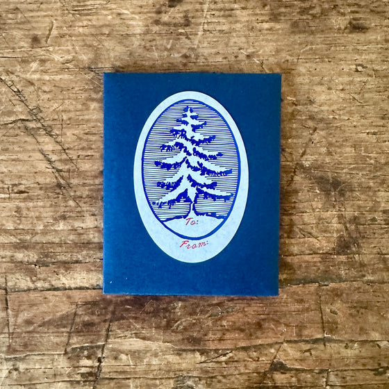 Oval Tree Gift Box Stickers