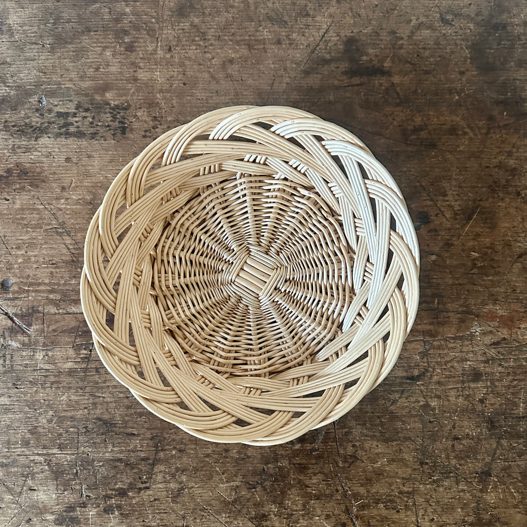 Small White Wicker Fruit Basket