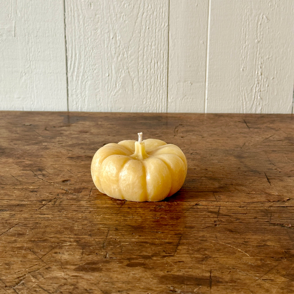 Large Pumpkin Beeswax Candle