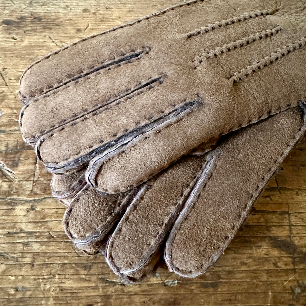 Dark Brown Sheepskin Gloves