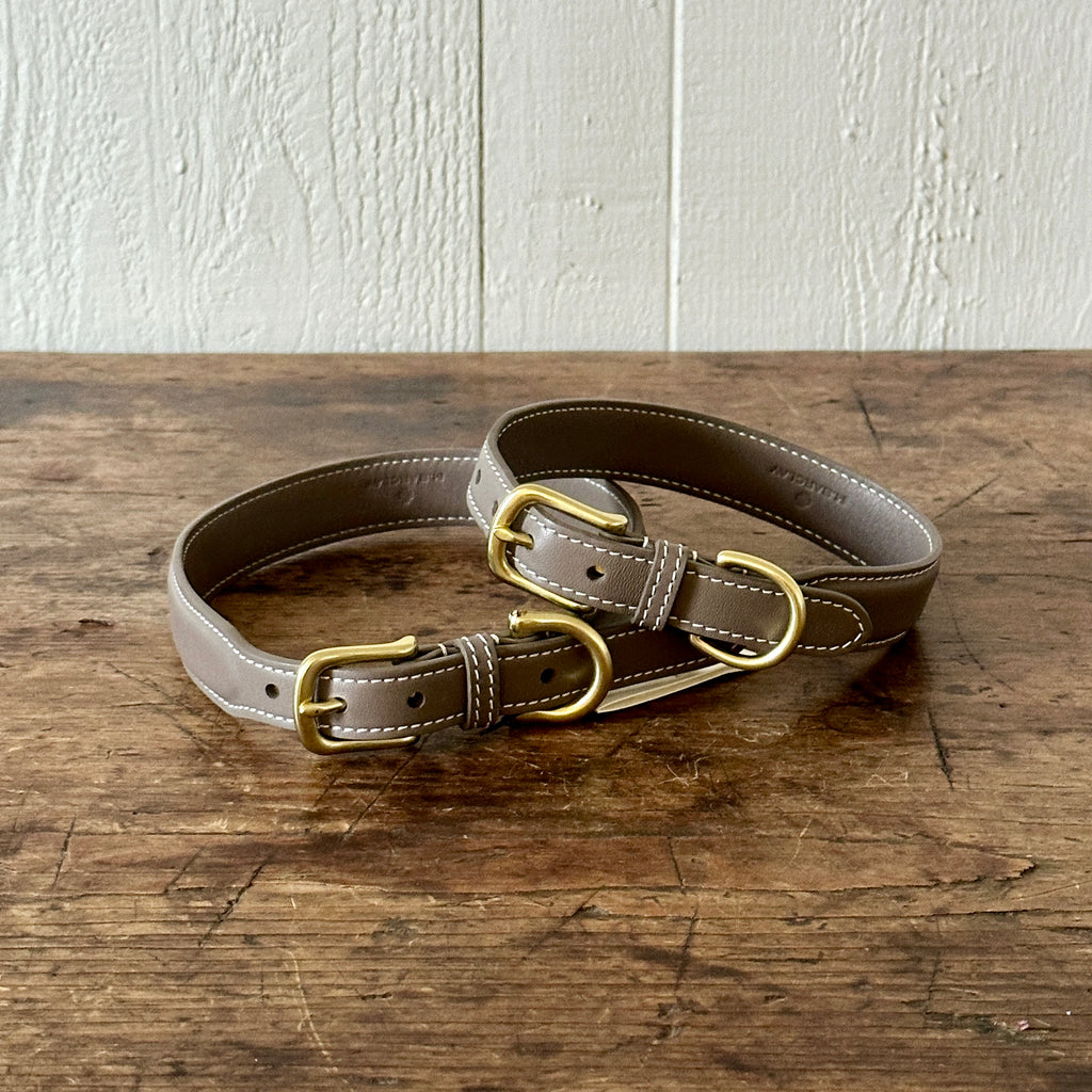 Handcrafted Chelsea Leather Dog Collar - Earth