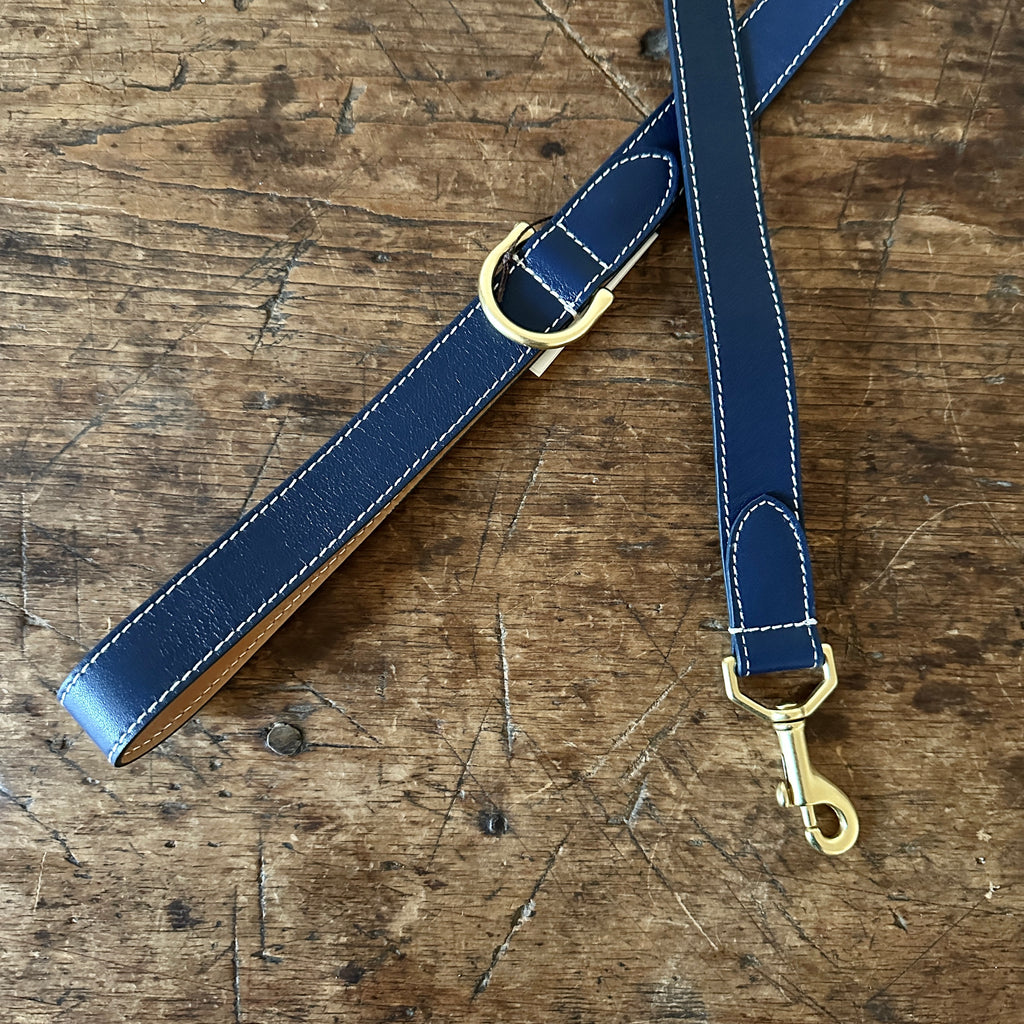 Handcrafted Chelsea Leather Dog Lead - Nocturne