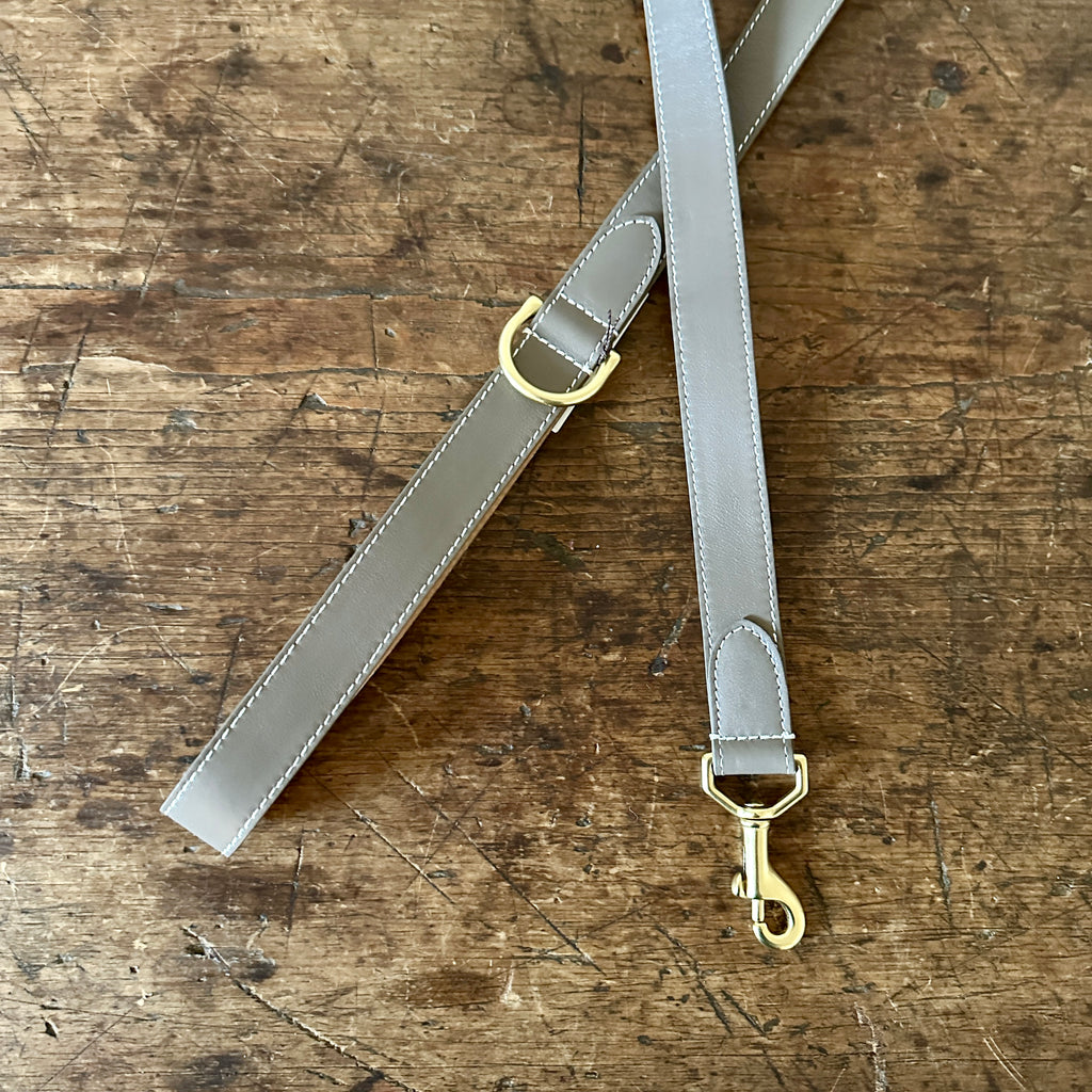 Handcrafted Chelsea Leather Dog Lead - Earth