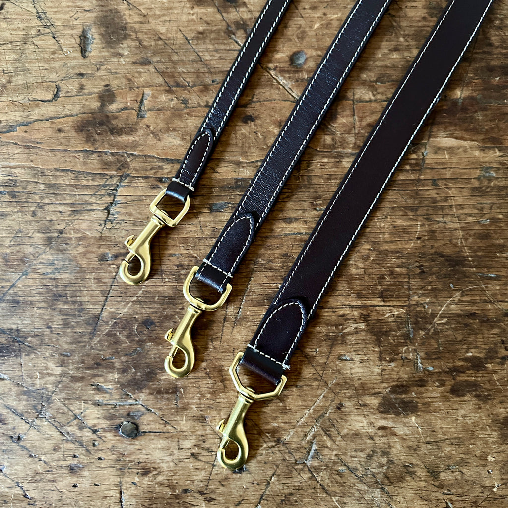Handcrafted Chelsea Leather Dog Lead - Tobacco