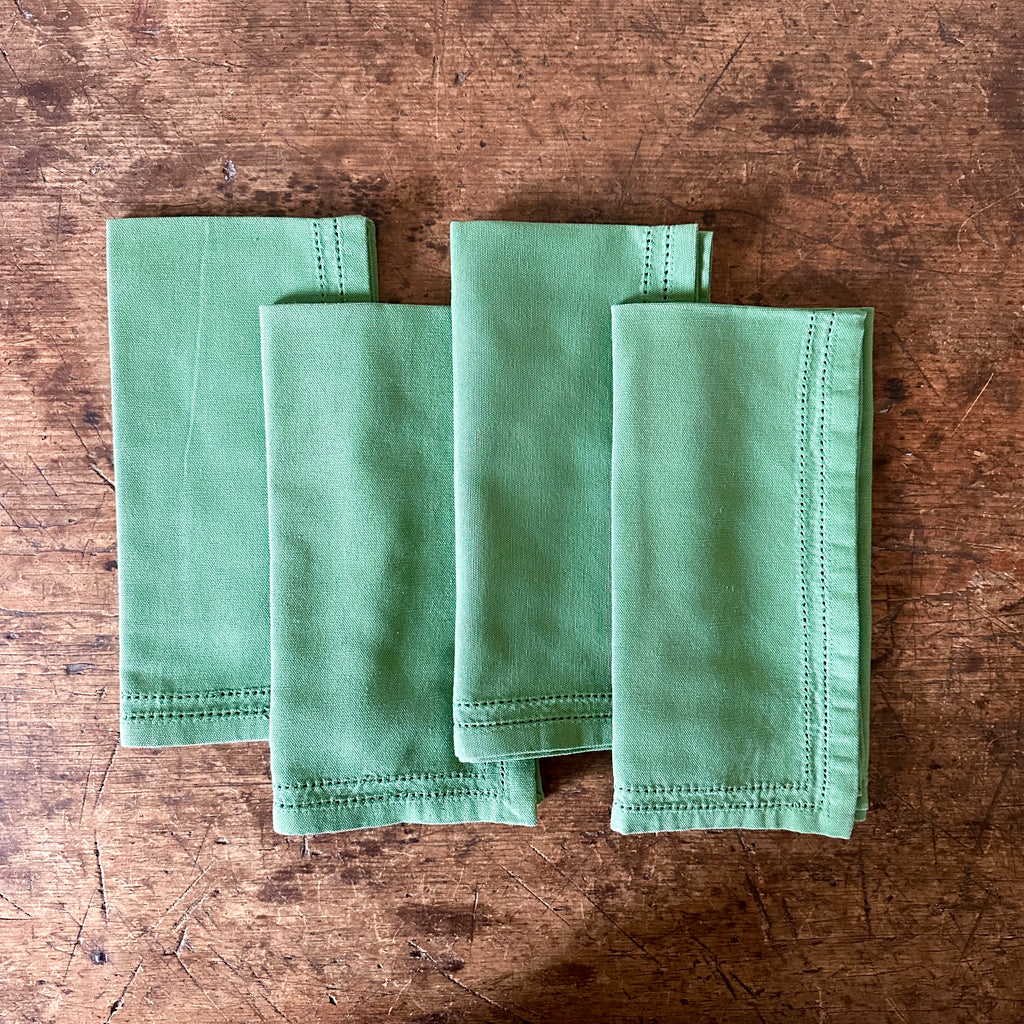 Ivy Green Double Eyelet Cotton Napkins - Set of 4
