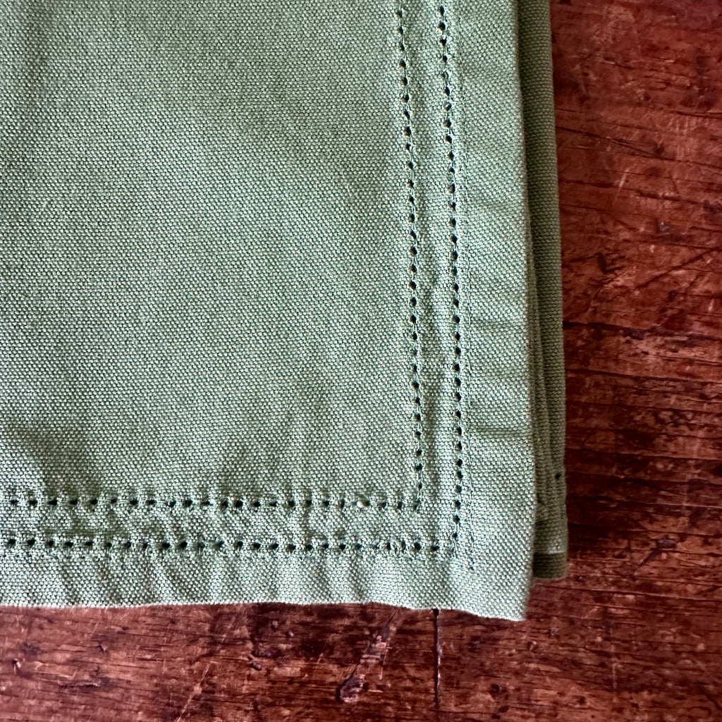 Ivy Green Double Eyelet Cotton Napkins - Set of 4