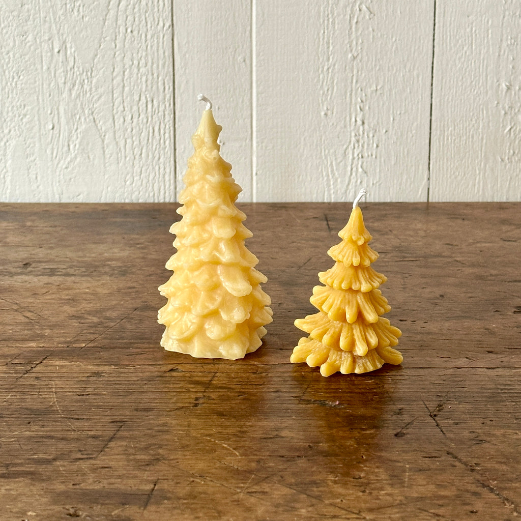 Large Christmas Tree Beeswax Candle