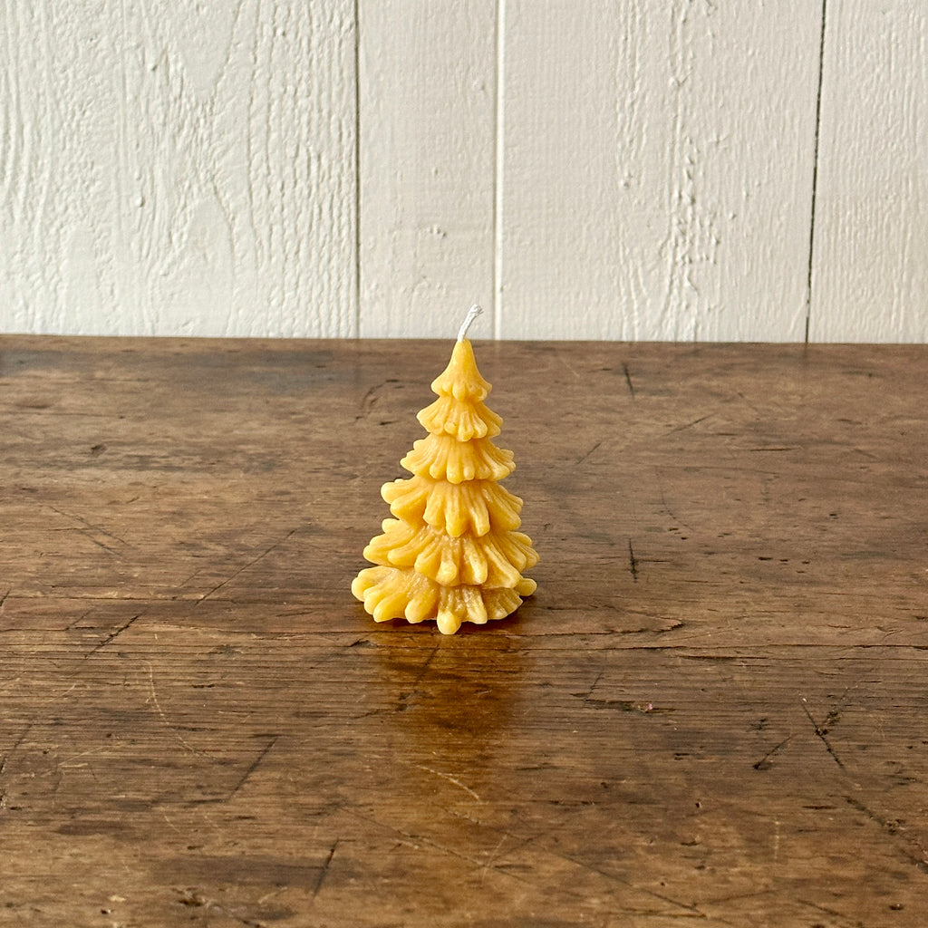 Small Christmas Tree Beeswax Candle
