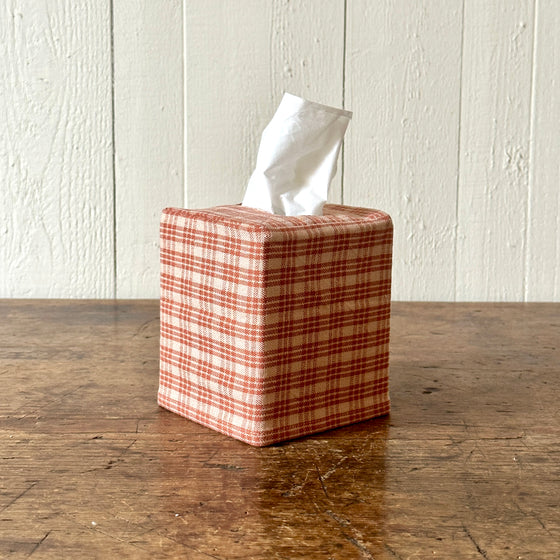 Sienna Plaid Tissue Box Cover