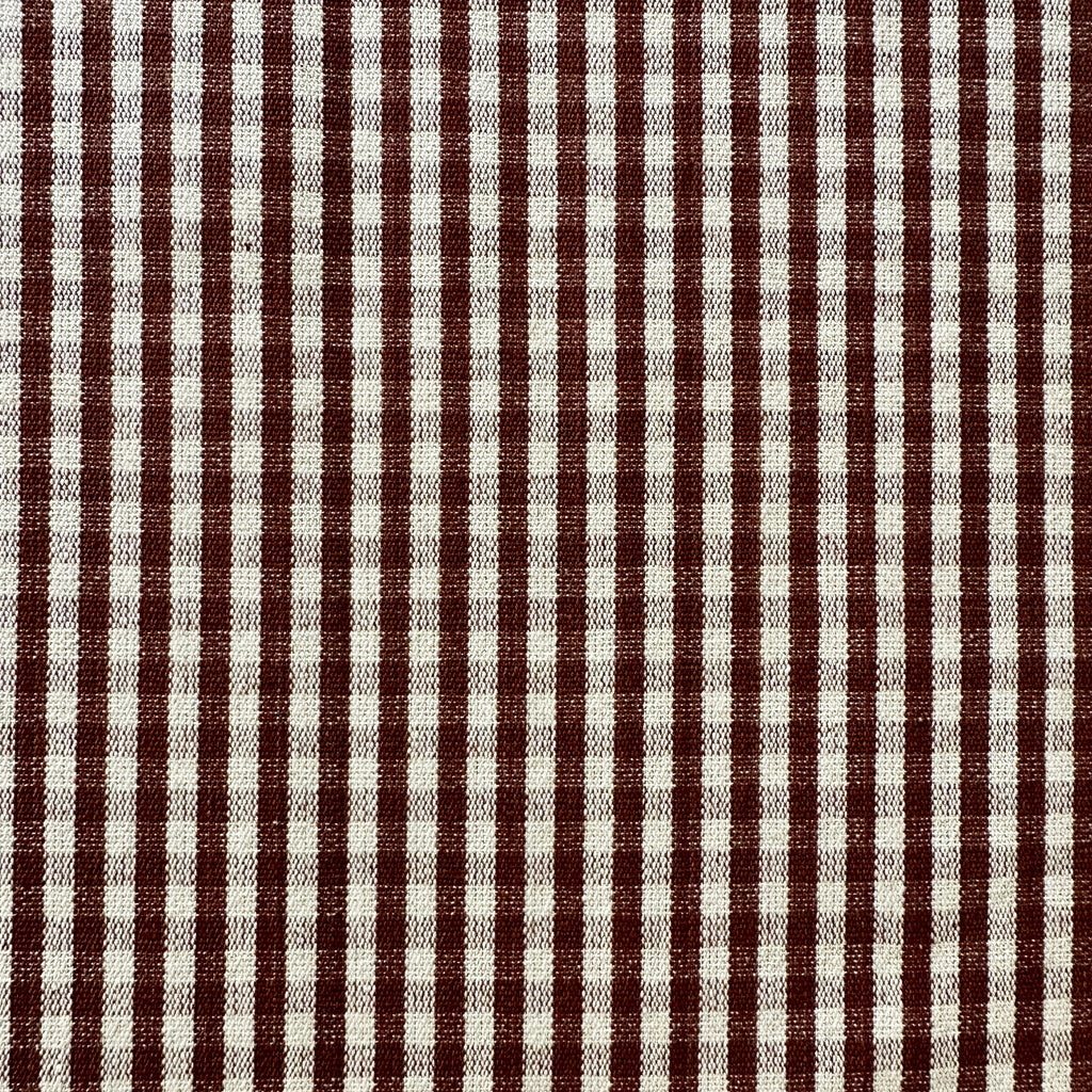 Chocolate Brown Gingham Tablecloth