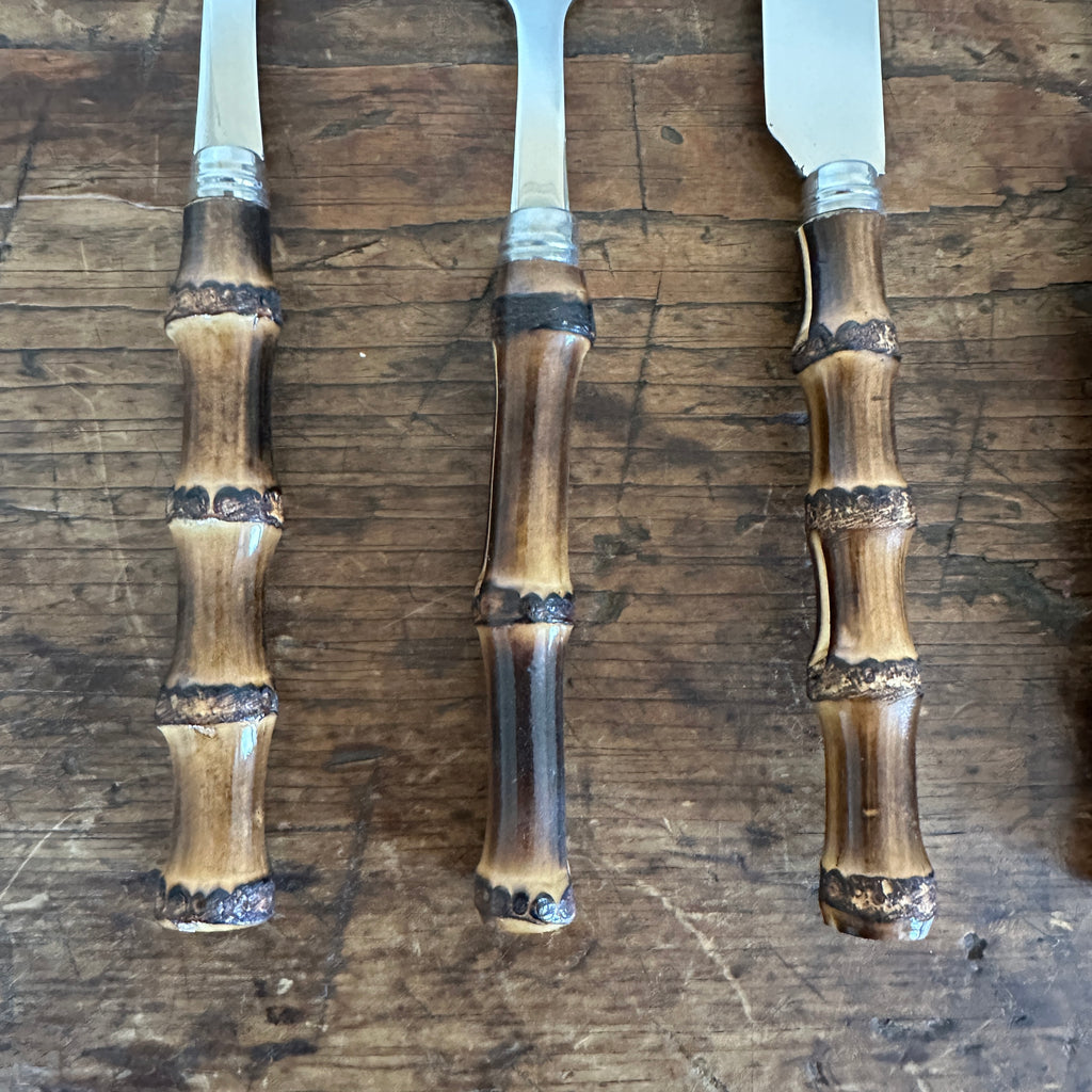 Dark Bamboo Five Piece Cutlery Set