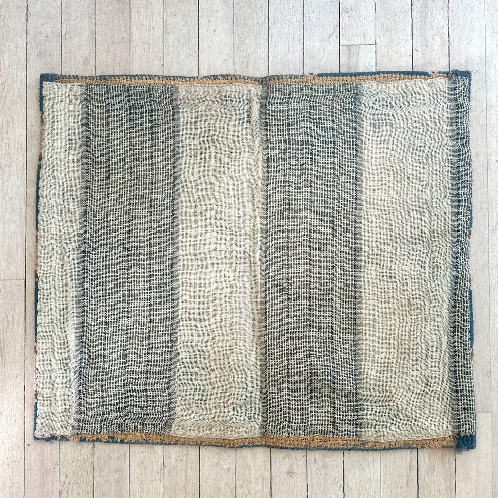 Swedish Hand-Embroidered Floral Rug