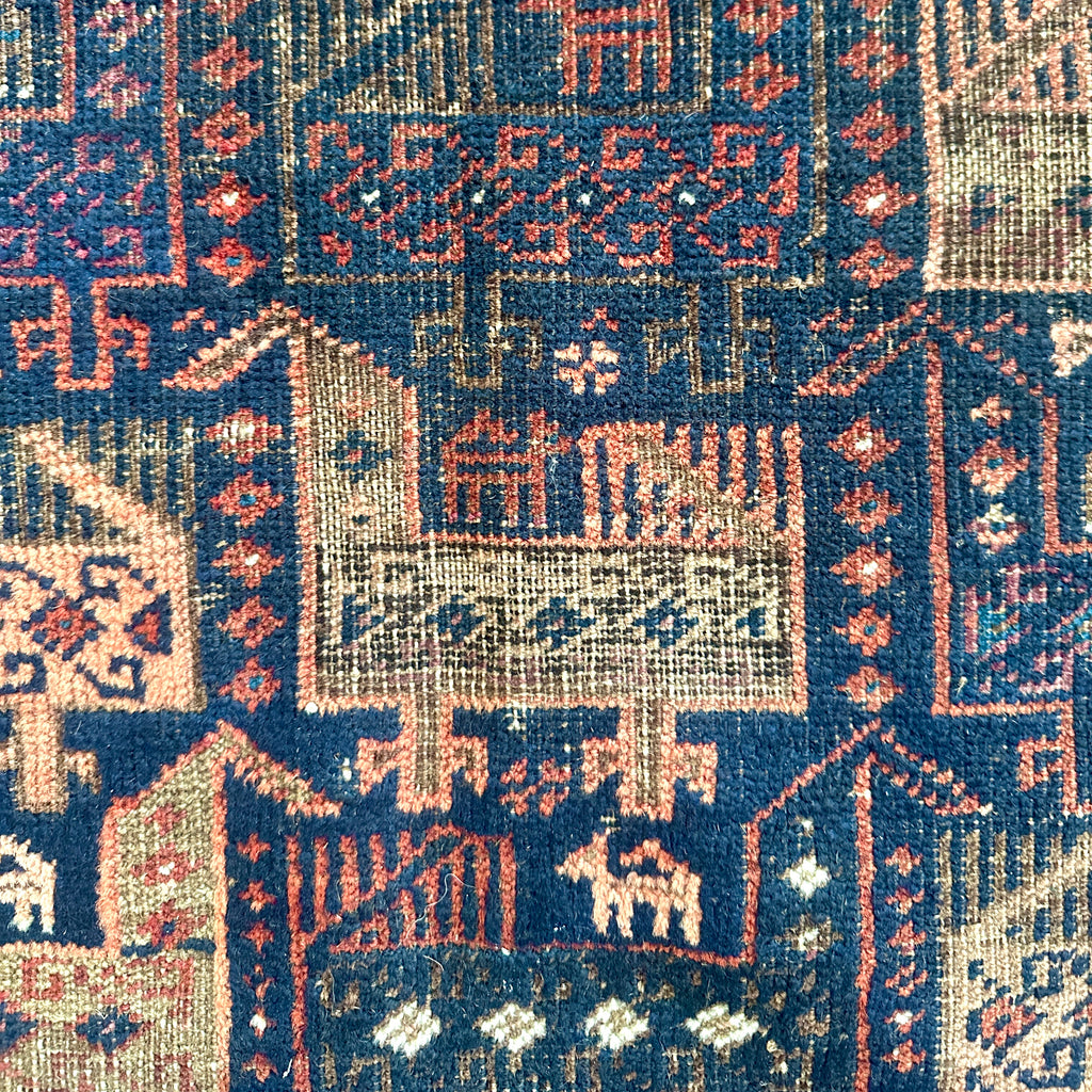 Wool Area Rug with Fringe