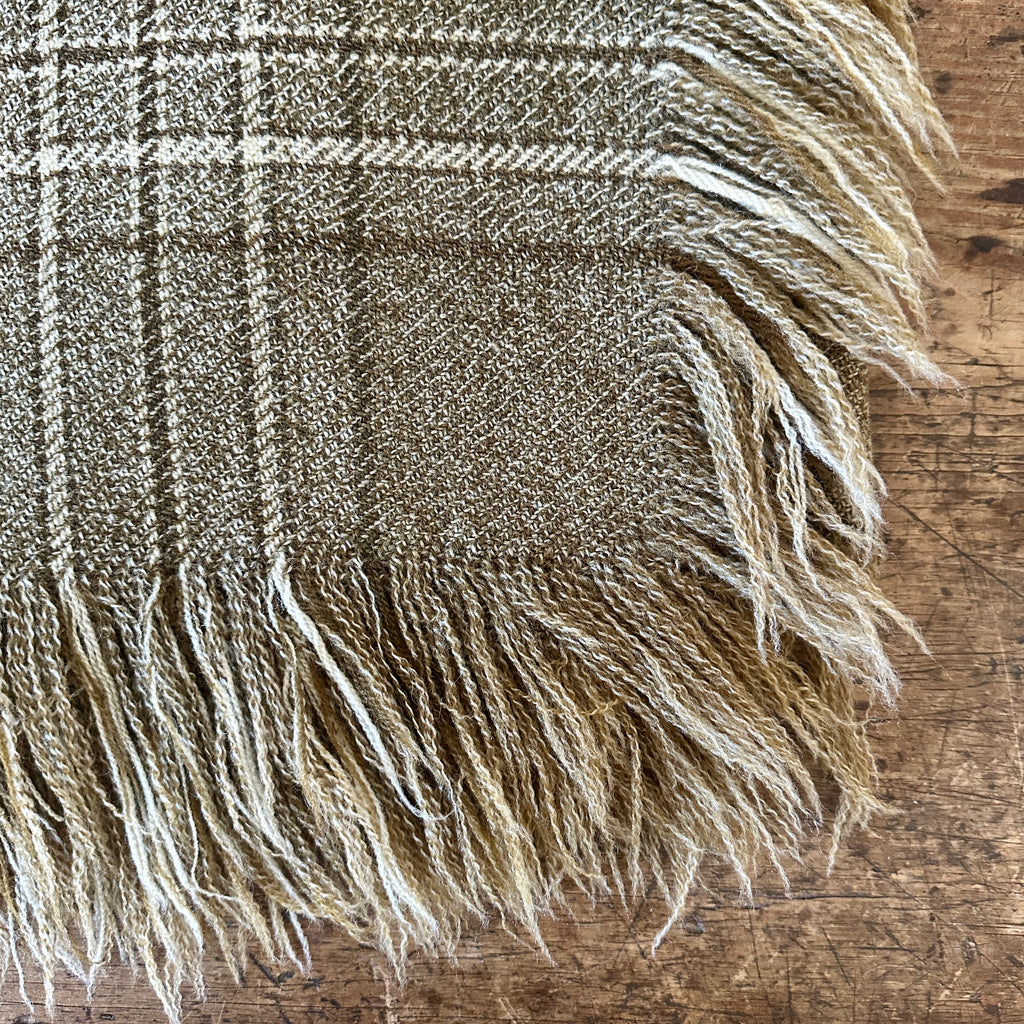 Vintage Olive Green Throw