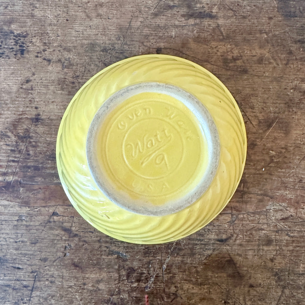 Yellowware Mixing Bowl with Swirl Sides