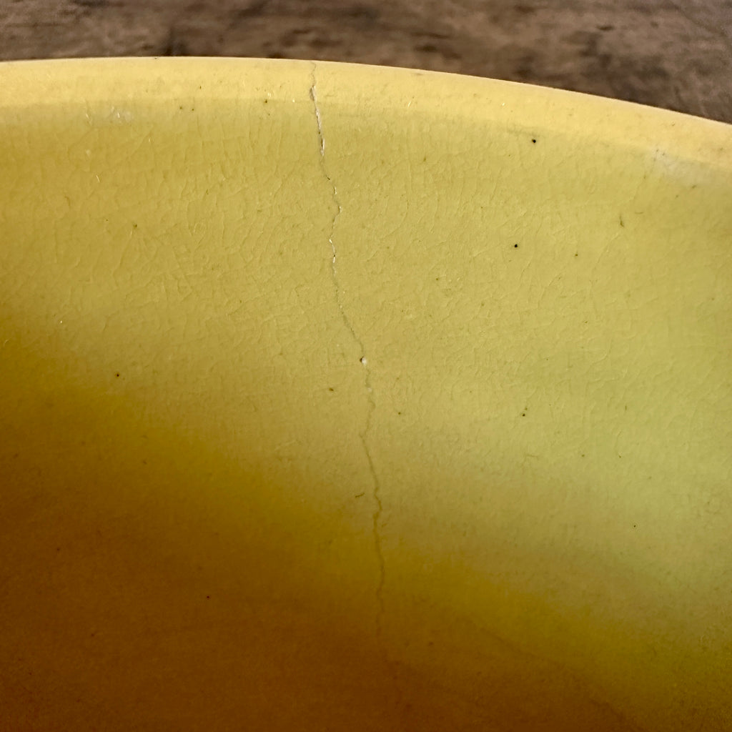 Yellowware Mixing Bowl with Swirl Sides