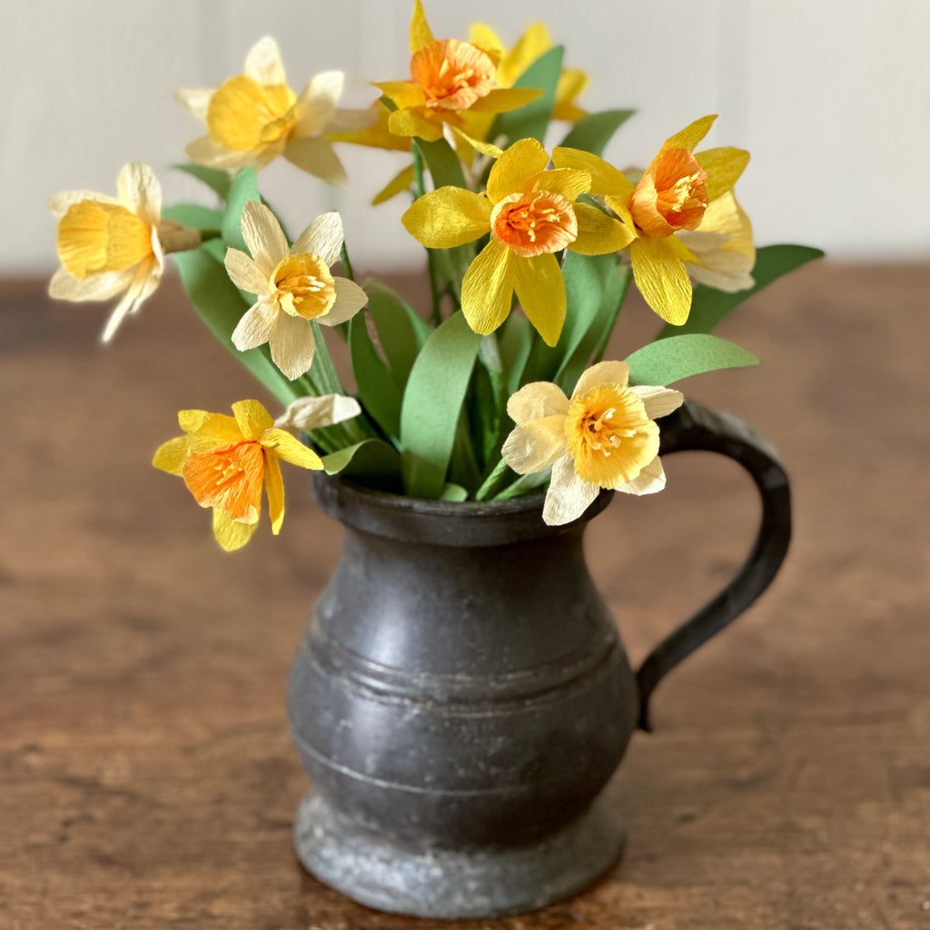 Miniature Yellow & Orange Paper Daffodil