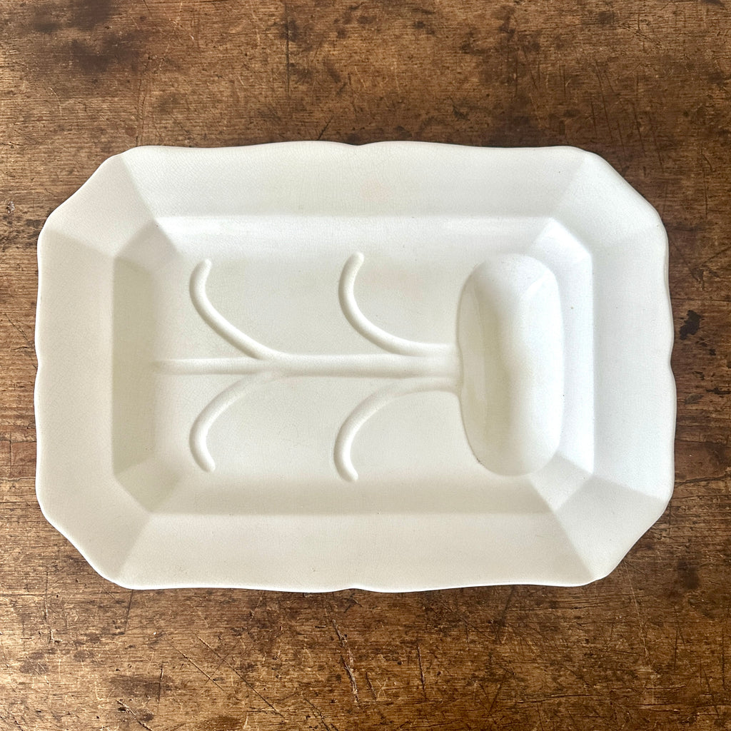 19th C English Ironstone Well + Tree Platter