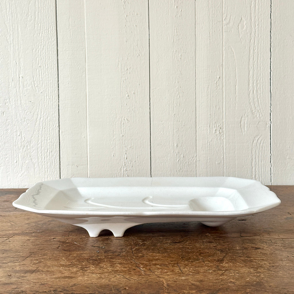 19th C English Ironstone Well + Tree Platter