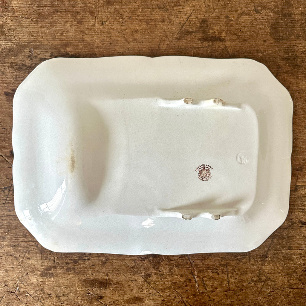 19th C English Ironstone Well + Tree Platter