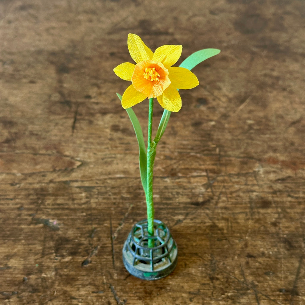 Miniature Yellow & Orange Paper Daffodil