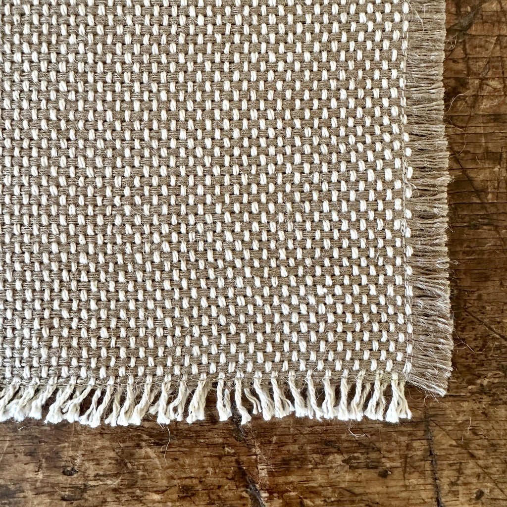 Khaki Woven Jute and Cotton Placemats - Set of 4