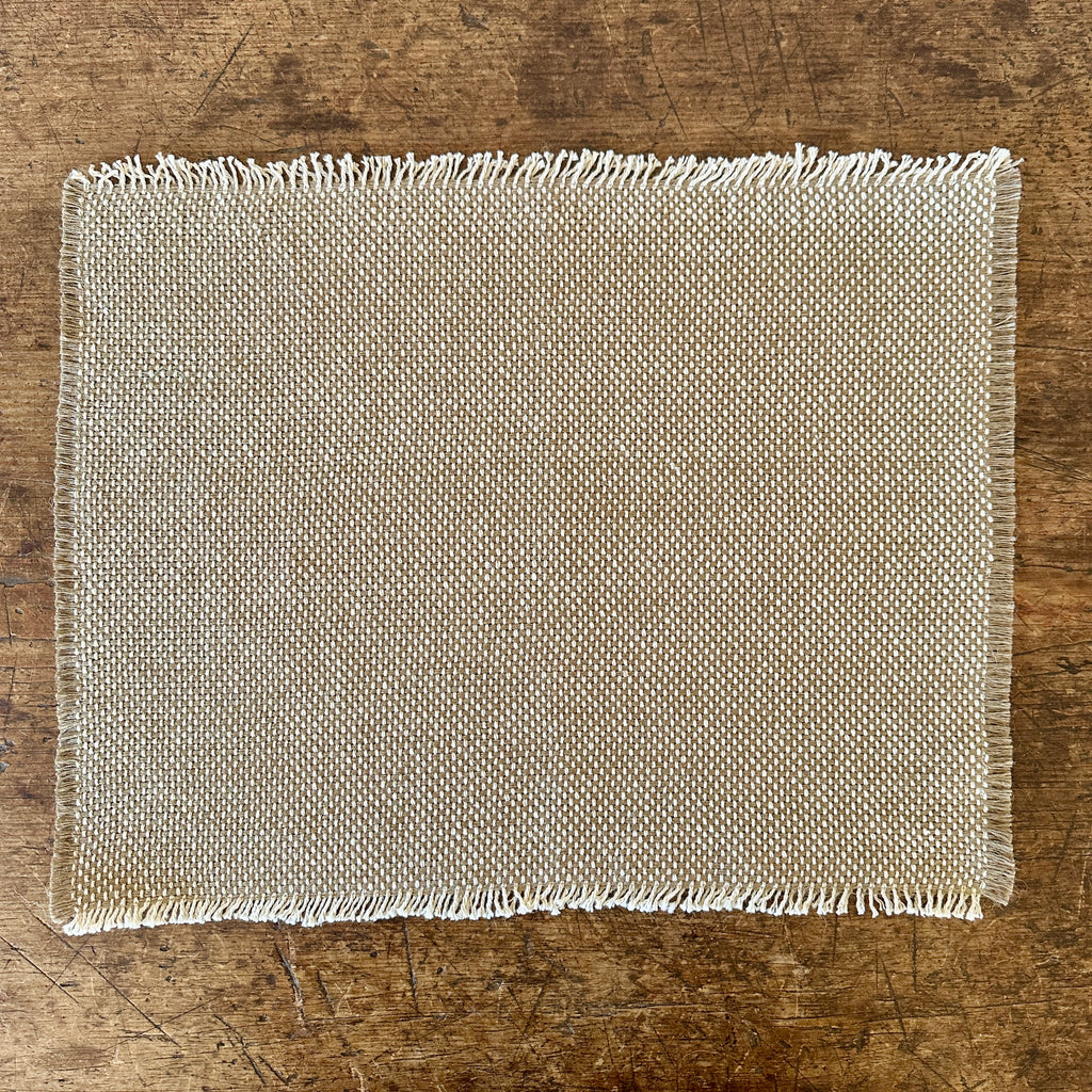 Khaki Woven Jute and Cotton Placemats - Set of 4