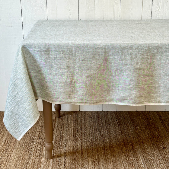 Olive Washed Linen Tablecloth